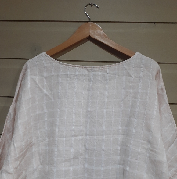 Beyond Capri Women's Linen Top One Size - Picture 4 of 7